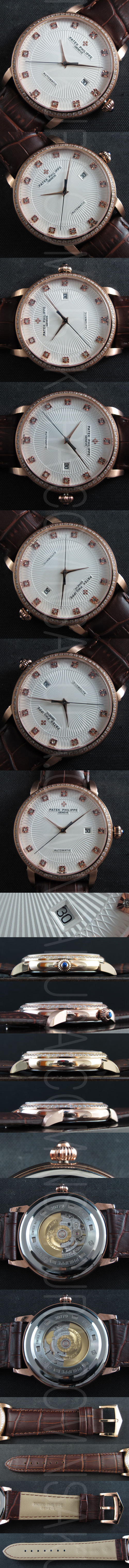【42mm】パテック フィリップレプリカ時計　カラトラバ，Asian ETA 搭載