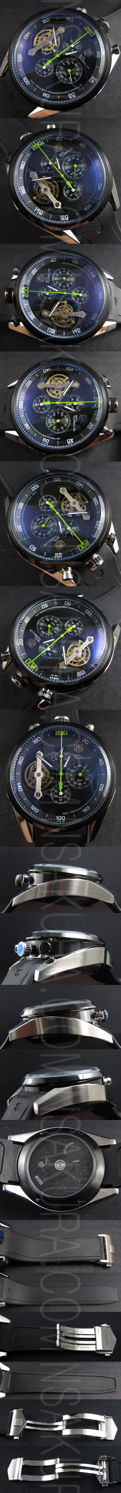 メンズ腕時計 TAG HEUER コピー カレラ マイクロガーダー 200 ダークブルー スモールセコンド ラバーベルト