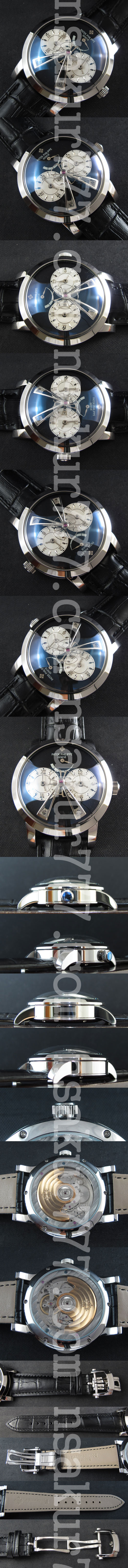 【腕時計おすすめ】パテック フィリップコピー時計：デュアルタイム　パワー リザーブ Asian 21600振動