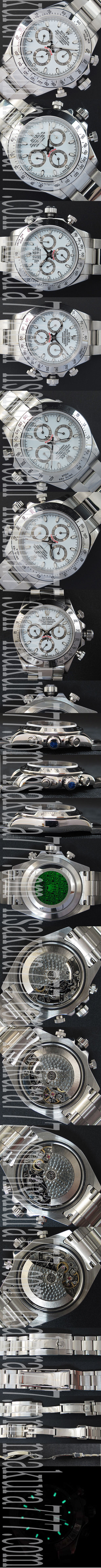 信頼の腕時計ストア ROLEX ロレックス デイトナ Asian 7750搭載 ! 自動巻き クロノグラフ シルバーホワイトダイアル 夜光