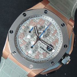 自信持てる腕時計【日本発売】 オーデマピゲブランドコピー時計 Asian 7750搭載 AUTOMATIC クロノグラフ グレー
