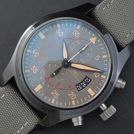 楽しい買い物 IWC パイロットコピー時計 新開発廉価版7750ムーブ搭載 自動巻き クロノグラフ 革ベルト 